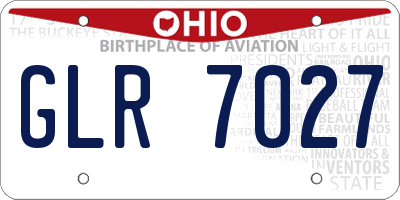 OH license plate GLR7027