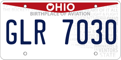 OH license plate GLR7030