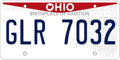 OH license plate GLR7032