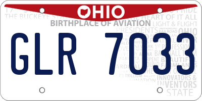 OH license plate GLR7033