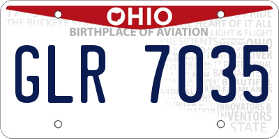 OH license plate GLR7035