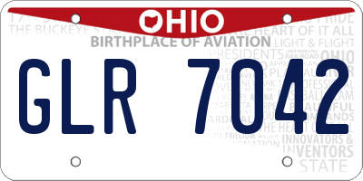 OH license plate GLR7042