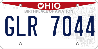 OH license plate GLR7044