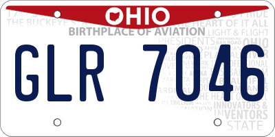 OH license plate GLR7046