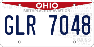 OH license plate GLR7048