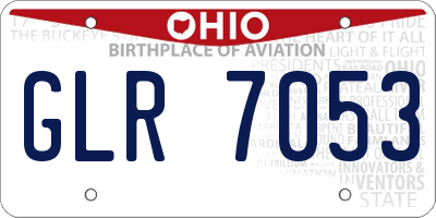 OH license plate GLR7053