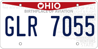 OH license plate GLR7055