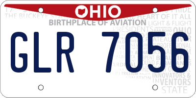 OH license plate GLR7056