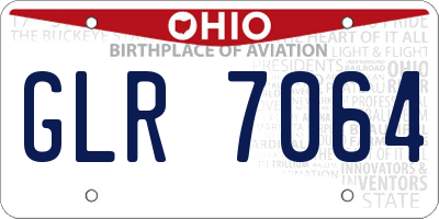 OH license plate GLR7064