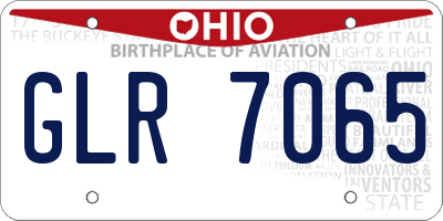 OH license plate GLR7065