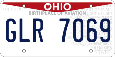 OH license plate GLR7069