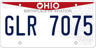 OH license plate GLR7075