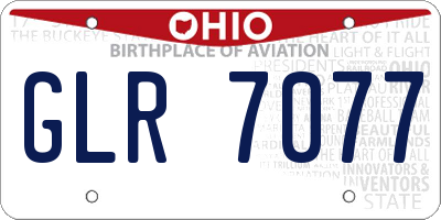 OH license plate GLR7077