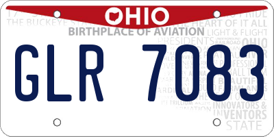 OH license plate GLR7083