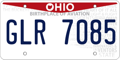 OH license plate GLR7085