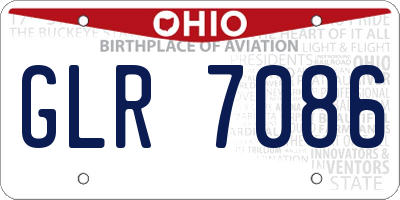 OH license plate GLR7086