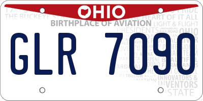 OH license plate GLR7090