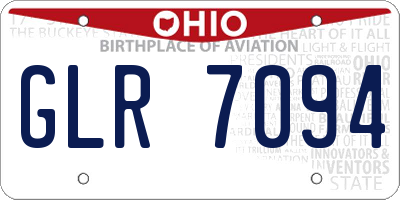 OH license plate GLR7094