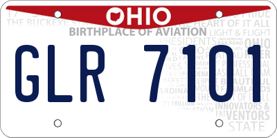 OH license plate GLR7101