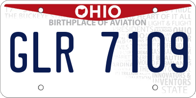OH license plate GLR7109