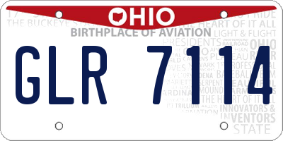 OH license plate GLR7114