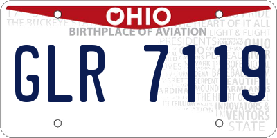 OH license plate GLR7119