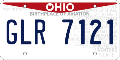 OH license plate GLR7121
