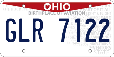 OH license plate GLR7122