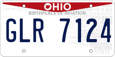 OH license plate GLR7124