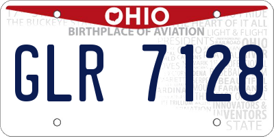 OH license plate GLR7128