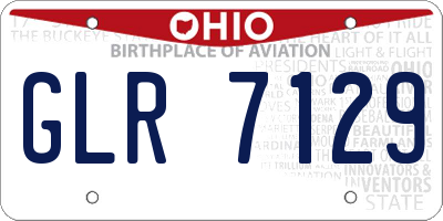 OH license plate GLR7129