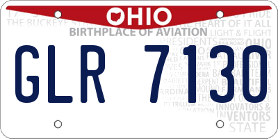 OH license plate GLR7130