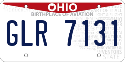 OH license plate GLR7131