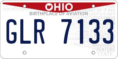 OH license plate GLR7133