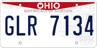 OH license plate GLR7134