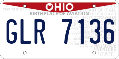 OH license plate GLR7136