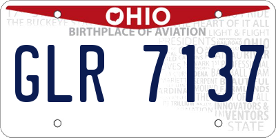 OH license plate GLR7137