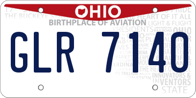 OH license plate GLR7140