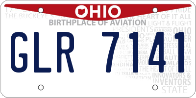 OH license plate GLR7141