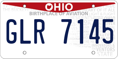 OH license plate GLR7145