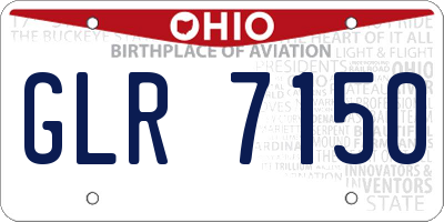 OH license plate GLR7150