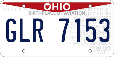 OH license plate GLR7153