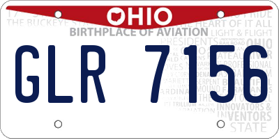 OH license plate GLR7156