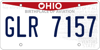 OH license plate GLR7157