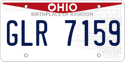 OH license plate GLR7159