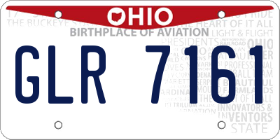 OH license plate GLR7161