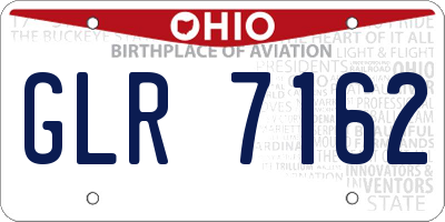 OH license plate GLR7162