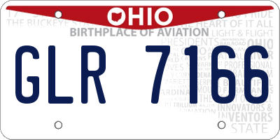 OH license plate GLR7166