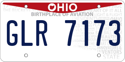 OH license plate GLR7173