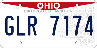 OH license plate GLR7174
